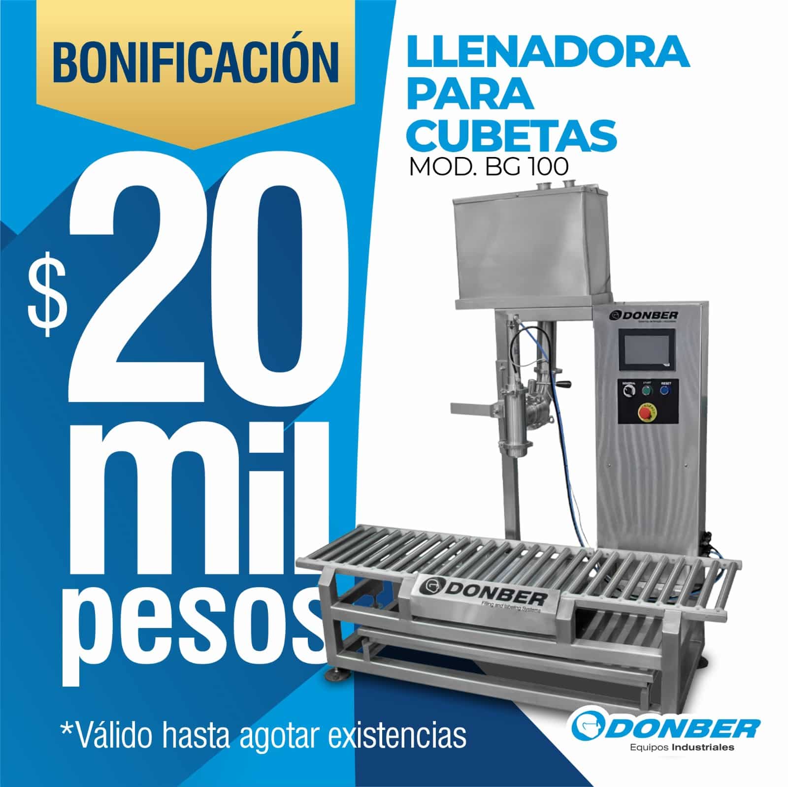 Llenadora para cubetas BG 100