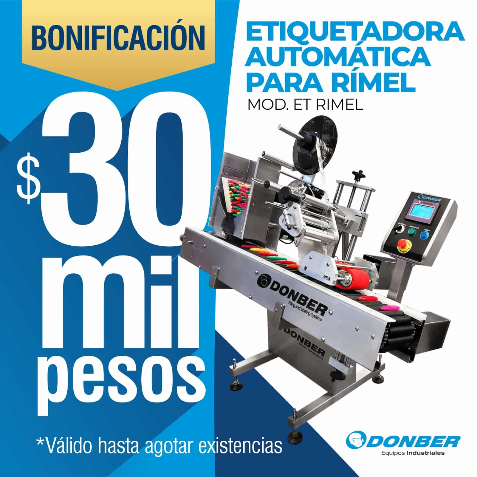 Etiquetadora ET Rimel para envases pequeños