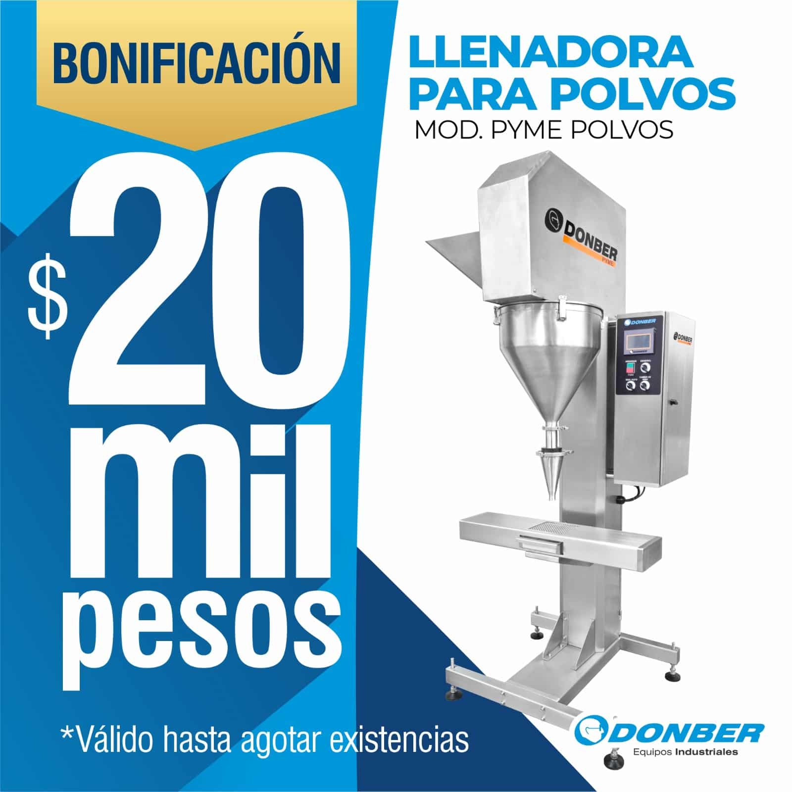 Llenadora para polvos Pyme
