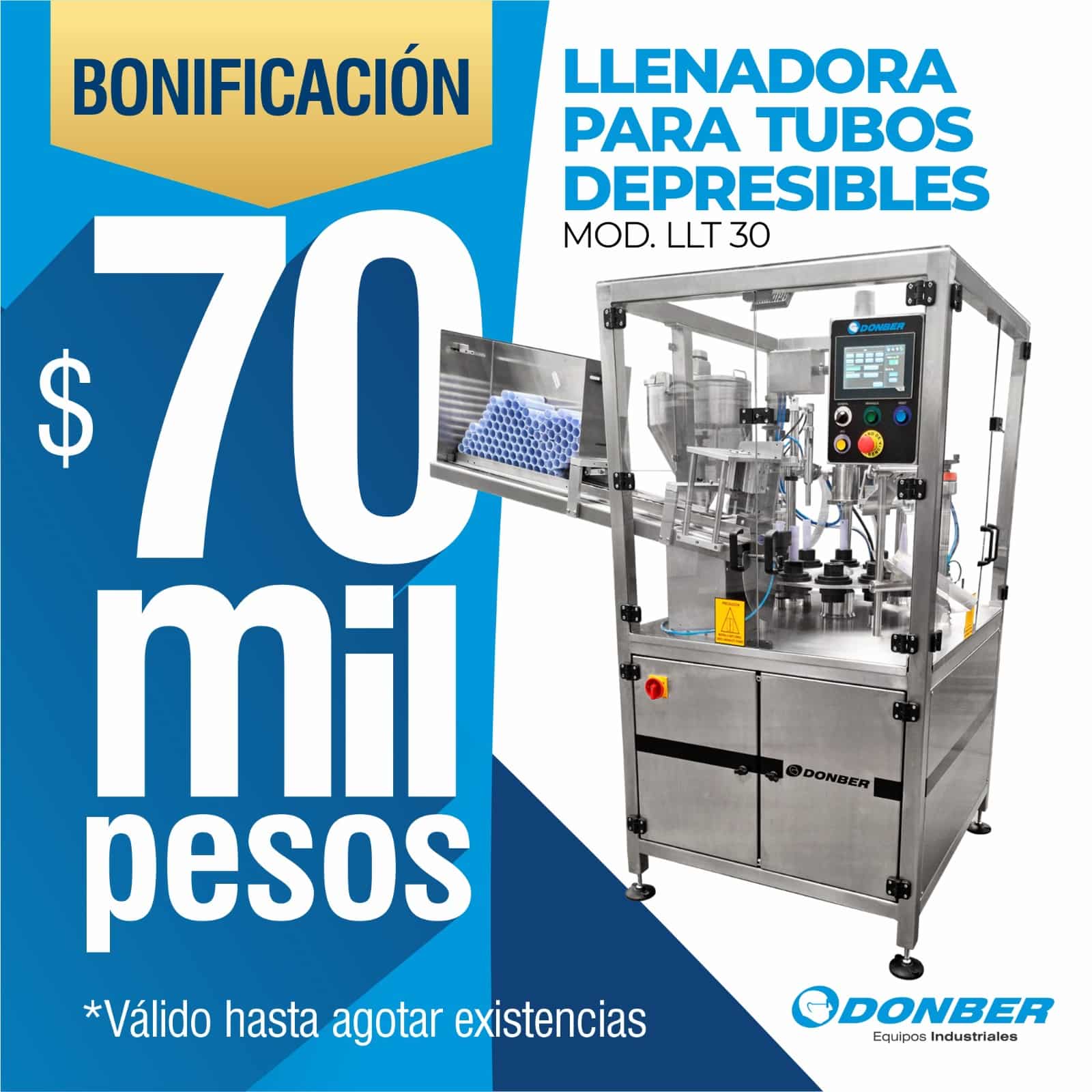 Llenadora para tubos depresibles LLT 30
