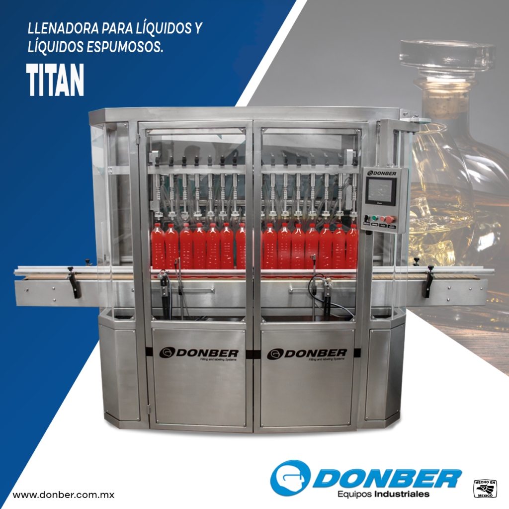 Llenadora para líquidos de 16 boquillas - Modelo Titan- Marca Donber