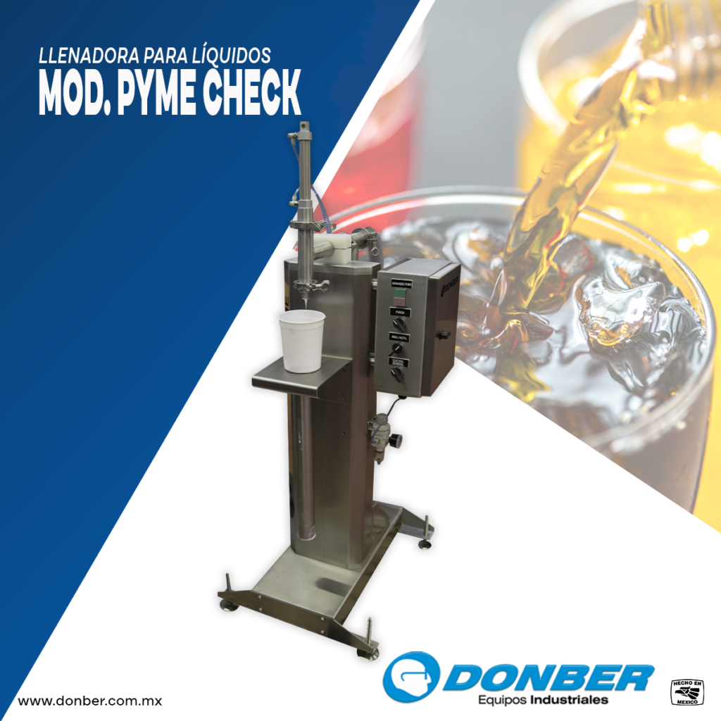 envasadora pyme para líquidos modelo Pyme check, marca Donber