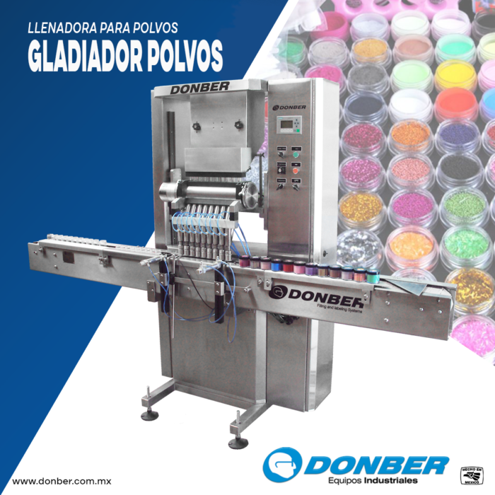 Dosificadora Automática de polvos, Modelo Gladiador de Polvos, Marca Donber