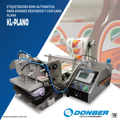 etiquetadora para envases planos, modelo kl plano, Marca Donber