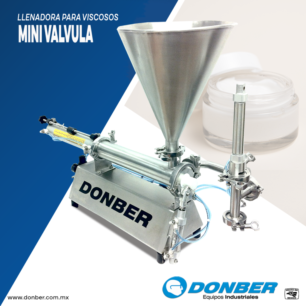 Envasadora para productos viscosos modelo mini válvula marca donber