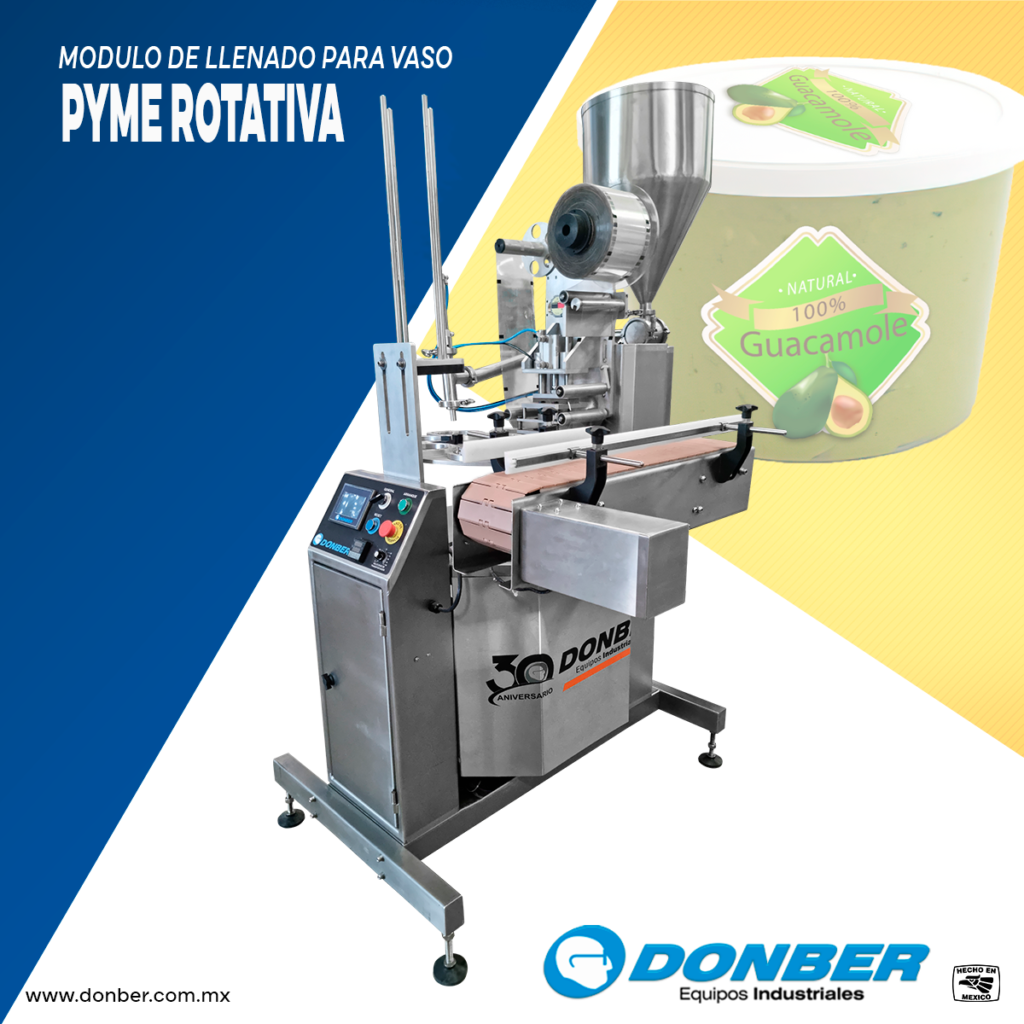 Módulo de envasado rotativo, modelo Pyme Rotativa, marca Donber equipos industriales.